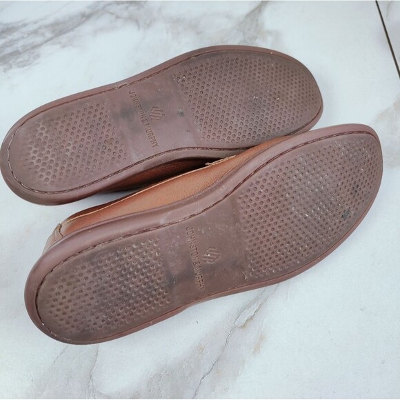Johnston & Murphy Brannon Venetian Cognac Sheepskin Leather Slip On Loafers, 9.5 main image 6